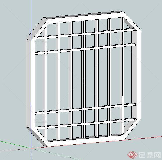 某现代风格窗户花格设计SU模型