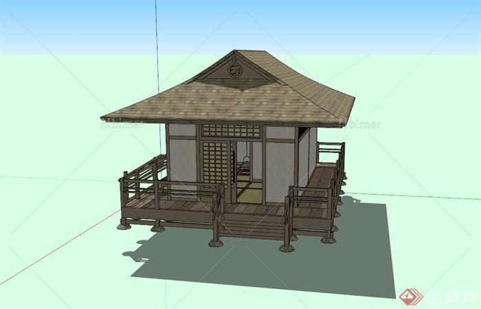 某日式住宅楼建筑设计su模型