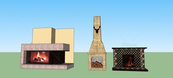 壁炉SketchUp模型 大集合 总有一款适合你