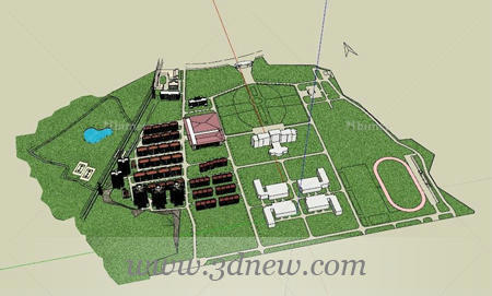 一个不错的学校sketchup模型