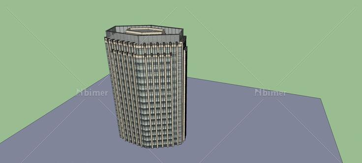 新古典风格高层办公楼(79050)su模型下载