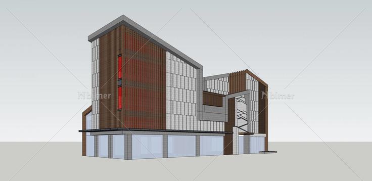 现代小商业楼(35802)su模型下载