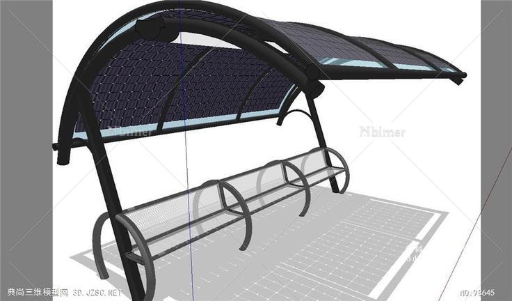 欧式现代公车站台SU模型