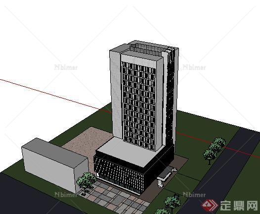 某现代酒店建筑设计方案SU模型13