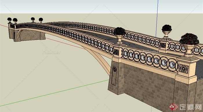 某欧式长桥设计SU模型素材