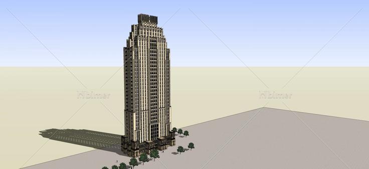 ART-DECO风格高层住宅(55453)su模型下载