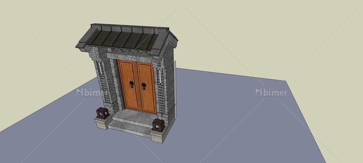 庭院大门(78189)su模型下载
