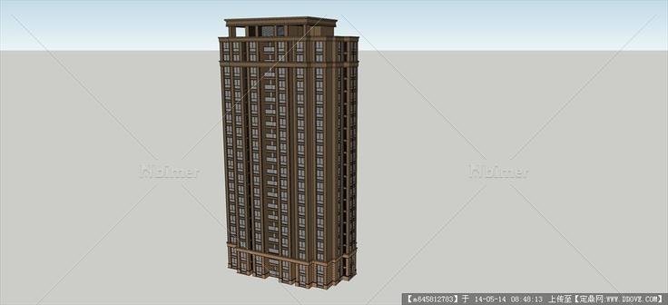 Sketch Up 精品模型---新古典风格高层住宅单体2