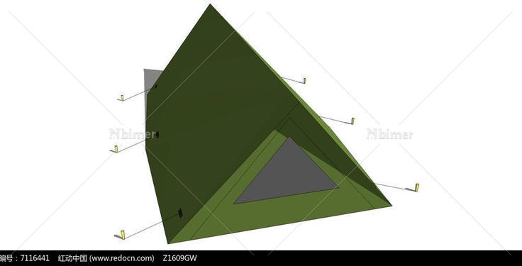 绿色三角帐篷