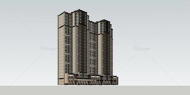 新古典风格商业住宅楼(36799)su模型下载