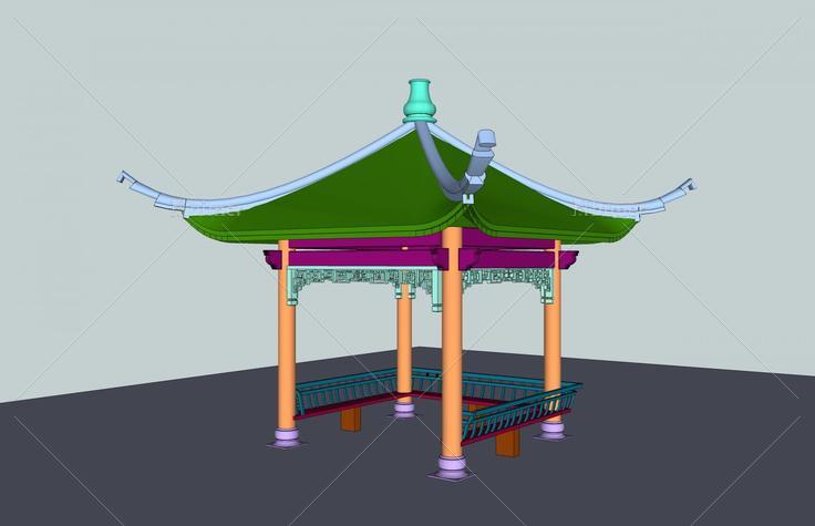 四角亭(43960)su模型下载
