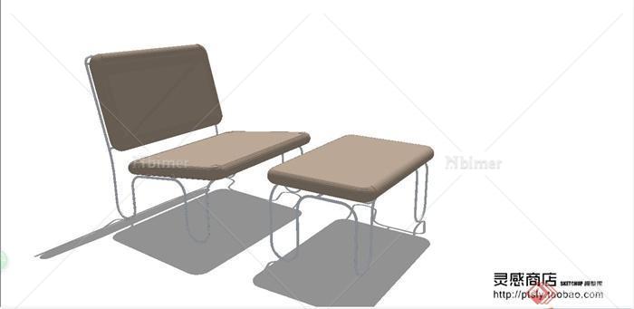 某现代风格沙发椅组合设计SU模型[原创]
