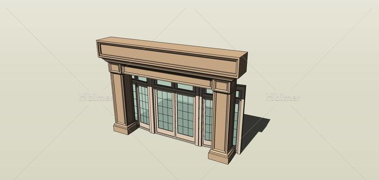 建筑构件-大门(75230)su模型下载