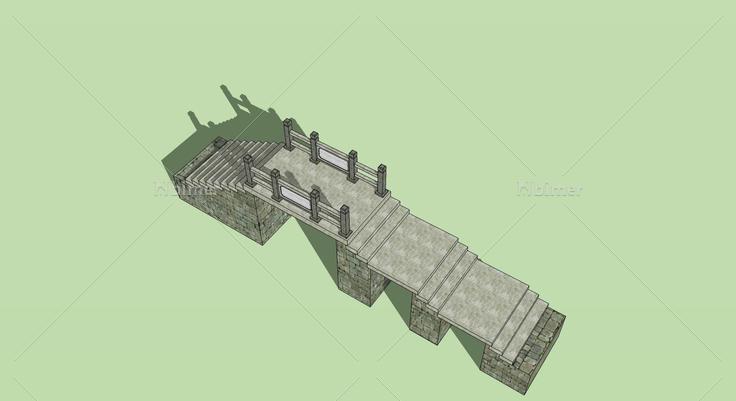 仿古桥精模2(102975)su模型下载