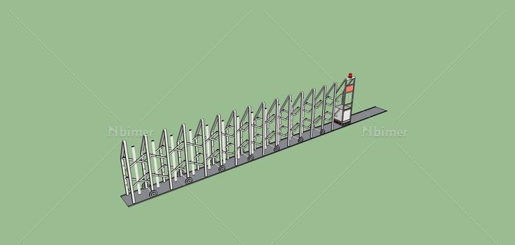 建筑构件-电动门(77974)su模型下载