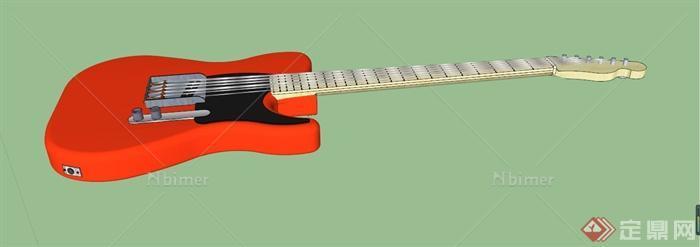 电吉他设计SU模型素材