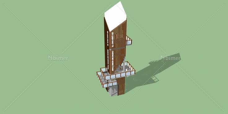 景观塔02(107251)su模型下载