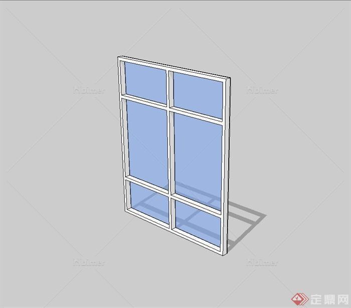 现代风格玻璃窗设计su模型[原创]
