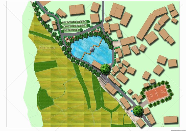 某新农村建设景观环境设计项目含su模型
