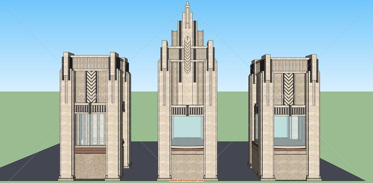 ARTDECO风格入口景观构筑物