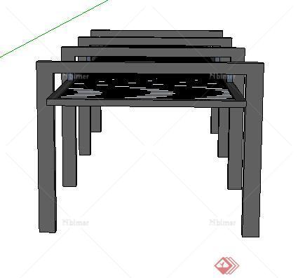 现代风格廊架设计su模型17