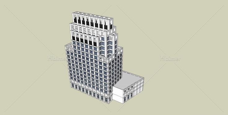 现代高层办公楼(31332)su模型下载
