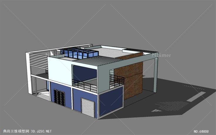 独栋别墅(98)su模型