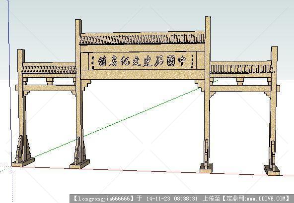 SketchUp  ·牌坊  模型