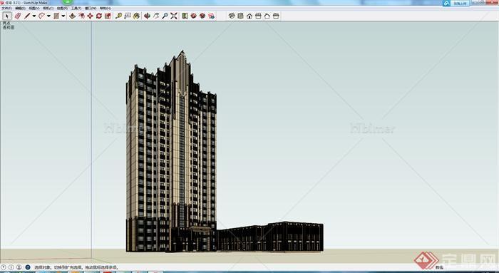 某高层商住楼建筑设计SU精细模型