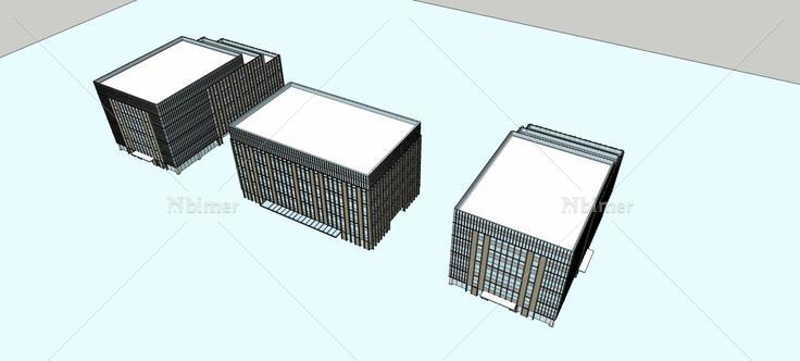 现代多层办公楼(79129)su模型下载