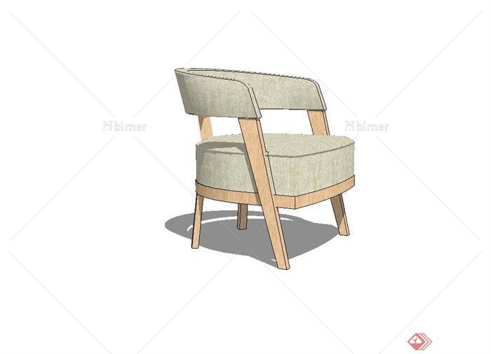 现代简约室内椅子设计su模型