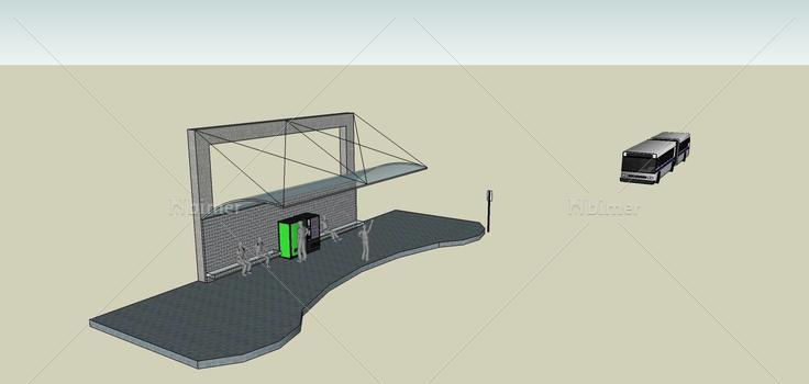 公交站亭(69942)su模型下载