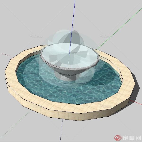 景观喷泉水景设计方案SU模型18