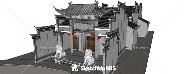 中国古建筑SketchUp模型下载，分享给你们
