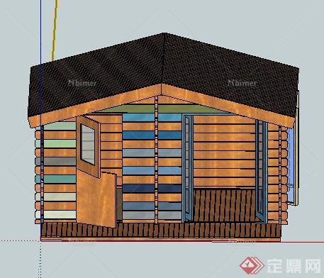 某居住建筑设计小木屋su模型参考
