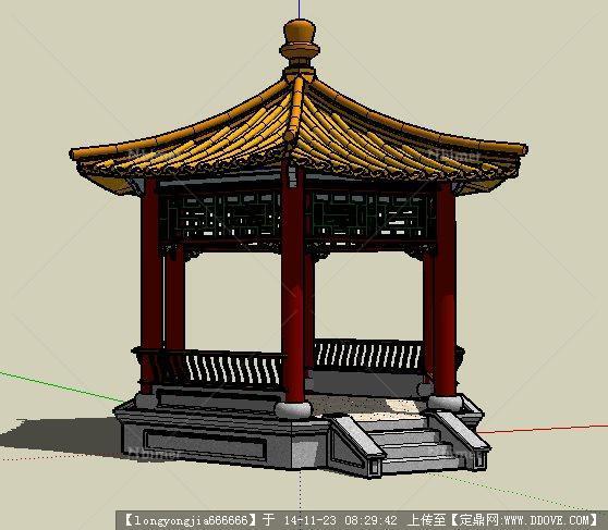 SketchUp 亭子 模型 03