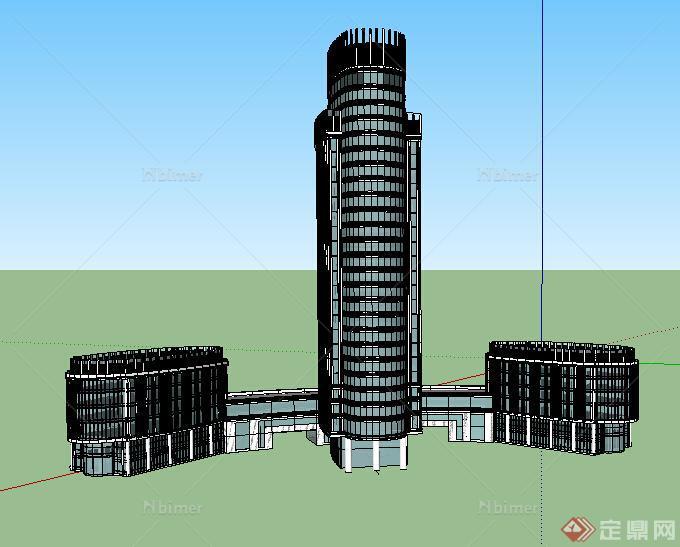 某现代酒店建筑设计方案SU模型10