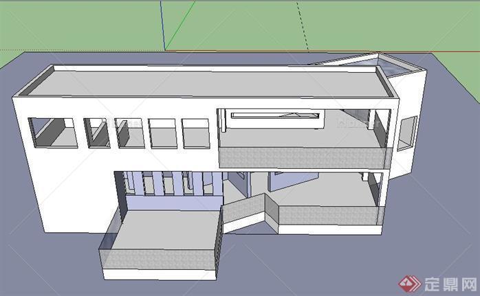 一个简洁的建筑设计su模型