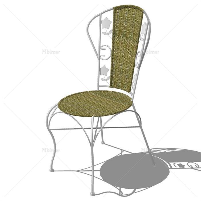 某现代风格简单的户外椅设计su模型[原创]