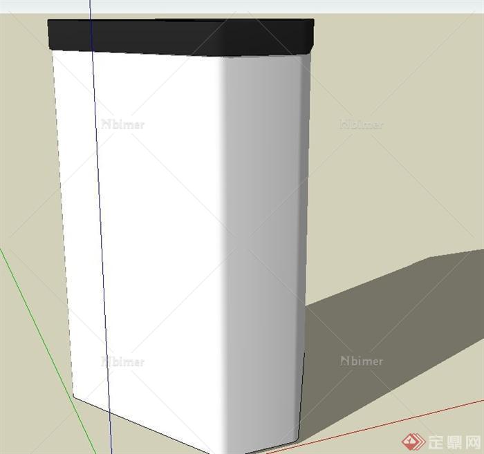 某多边形垃圾桶设计su模型