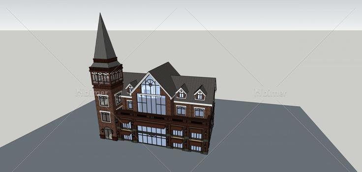 英式小商业楼(61406)su模型下载
