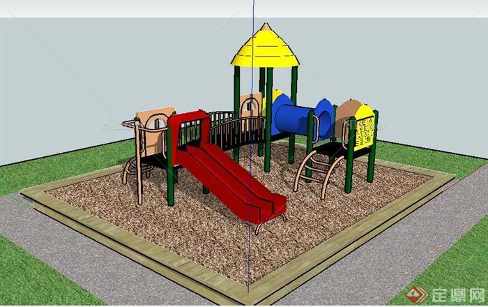 儿童娱乐沙坑及游乐设施su模型