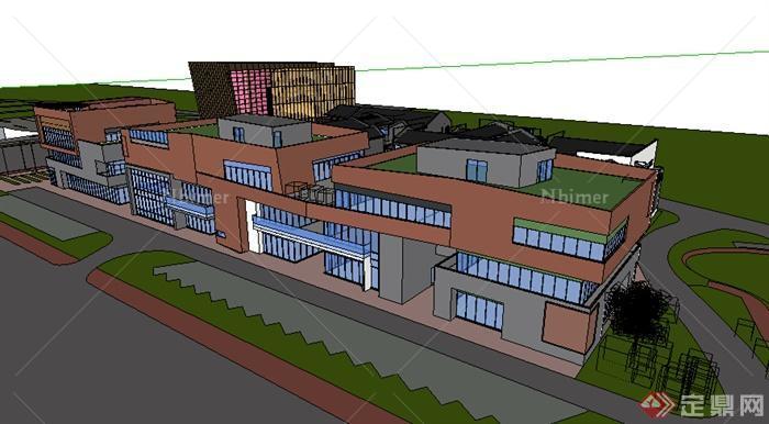 某现代商业建筑设计方案su模型9