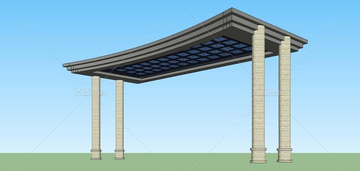 建筑构件-雨棚(70526)su模型下载