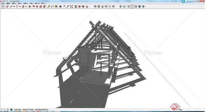 某特色居住建筑设计SU模型参考