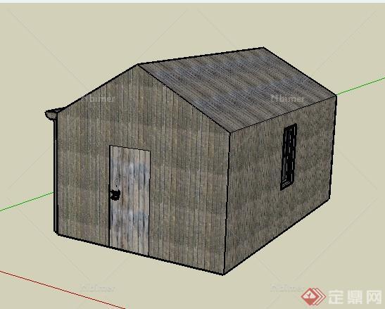 某地一小间小木屋建筑设计SU模型