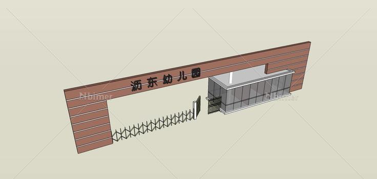 现代风格入口(75182)su模型下载