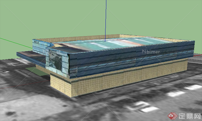 某现代风格博物馆建筑设计SU模型素材25