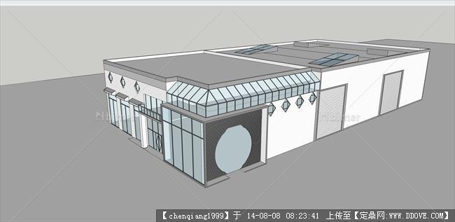 小型驿站建筑规划设计方案su模型