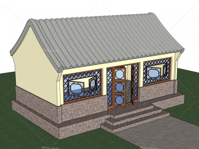 仿古小屋SketchUp模型提供下载分享  以前用老版